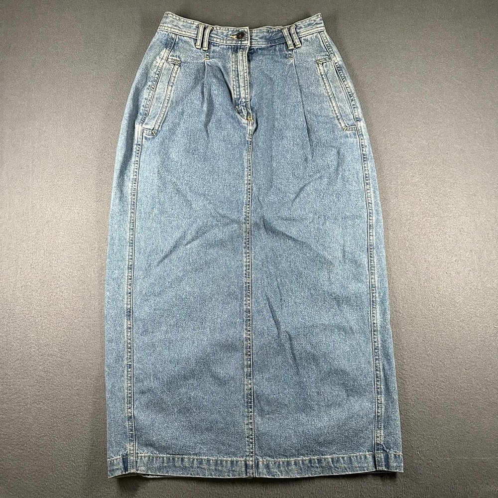 Liz Claiborne Light Blue Denim Midi Skirt